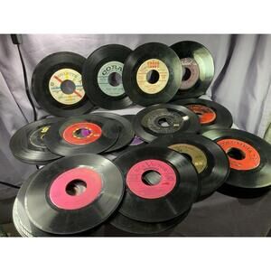 45 RPM Mixed Lot Records Vtg 7” Vinyl Jukebox Rock Pop Country Soul 60+ Untested